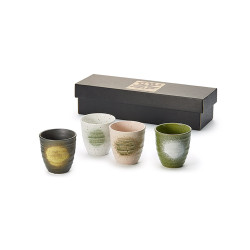 Coffret Akari de 4 tasses en porcelaine japonaise